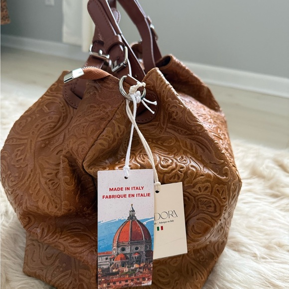 NWT Isadora Genuine Italian Leather Tote Bag Purse - Picture 5 of 13
